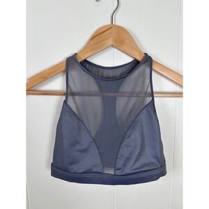 Victoria Sport Bra Top Mesh Racerback Athletic Gray XS‎